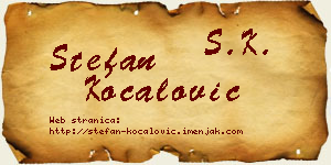 Stefan Kočalović vizit kartica